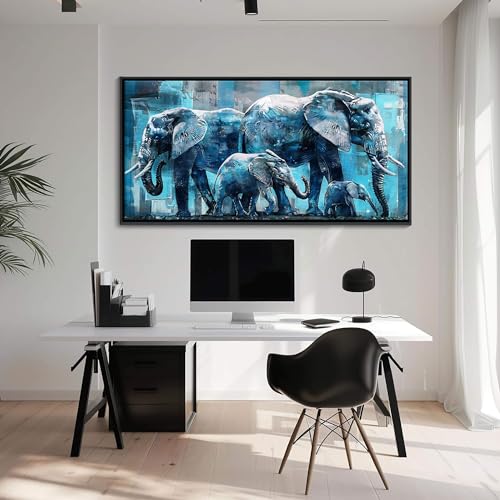 Elephant Canvas Wall Art 24x48 Inches