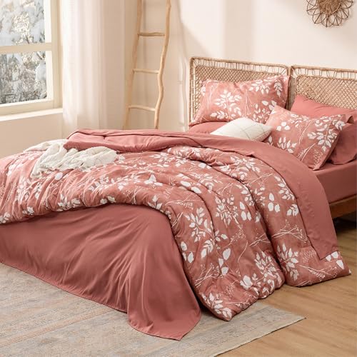 Floral Dusty Pink Comforter Set