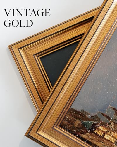Vintage Gold Framed Wall Art for Living Room