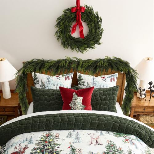 2 PCS Christmas Norfolk Pine Garland
