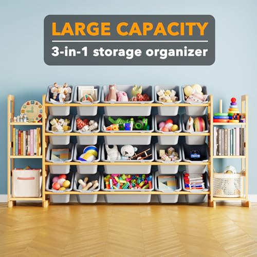 Toy Storage Organizer with 6 Shelves and 20 Bins