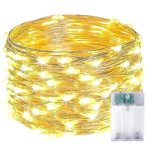 Fairy Lights Battery Operated 16FT 50LED String Light with Timer Warm White