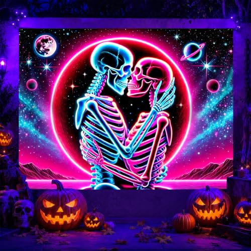 Skeleton Tapestry Trippy Tapestry 78x59 Inch Gothic Decor