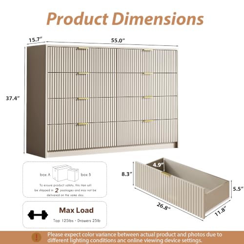 Beige Dresser for Bedroom
