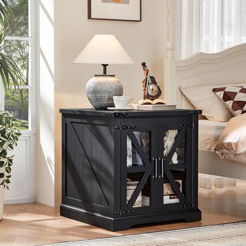 24'' End Table with Charger for Living Room