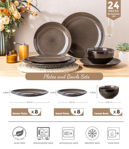 Porcelain Dinnerware Sets for 8 (24 Count)