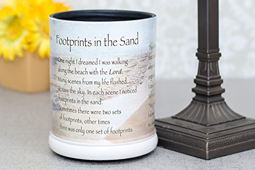 Footprints in The Sand Ceramic Stoneware Electric Large Jar Candle Warmer