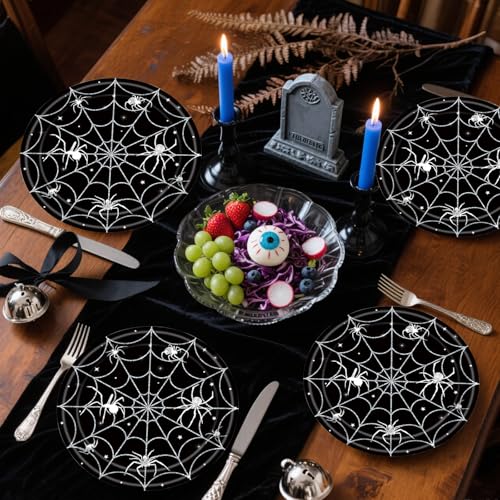 40Pcs Halloween Paper Plates and Napkins Party Supplies (40 Count)