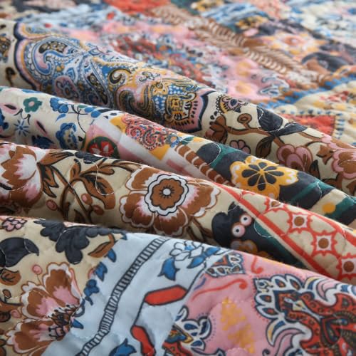 Cotton Bedspread Quilt Sets Reversible Coverlet Sets Comforters Vintage Bohemian Patchwork Bedspread Bedding Sets