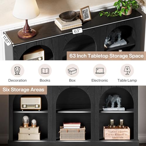 Black Console Table with Storage