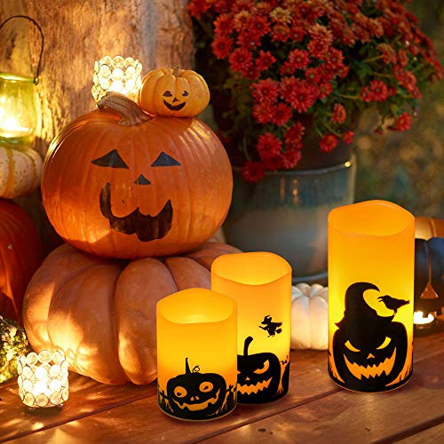 Halloween Pumpin Flameless Candles (3 Count)