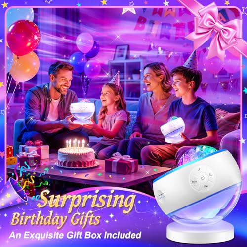 Galaxy Projector Sound Machine Aurora Night Light Projector with 30 Sounds