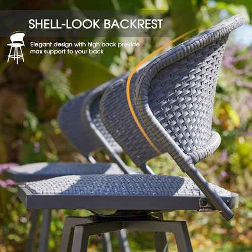 Patio Bar Stool Chairs Set of 6 (6 Count)