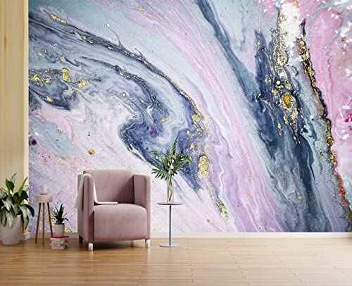 Gilding Marble Pink wall Mural Wallpaper for Bedroom 178" x 117" (144.6 Sq Ft)