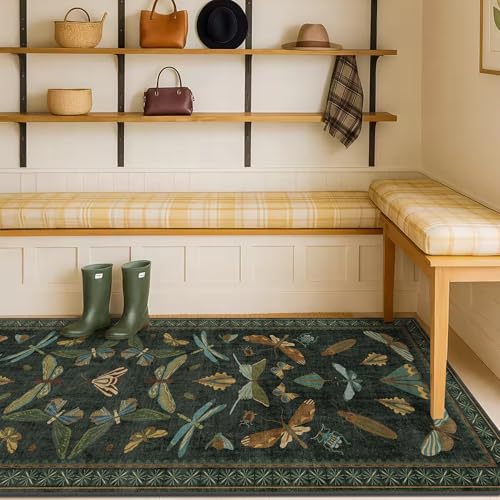 Dark Green 2'6"x10' Long Runner Rugs for Hallway (25 Sq Ft)