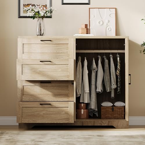 Multifunctional Wooden Dresser for Bedroom