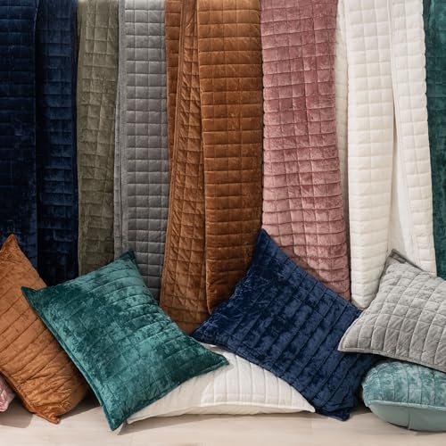 Channel Box Stitch Velvet Quilt Set