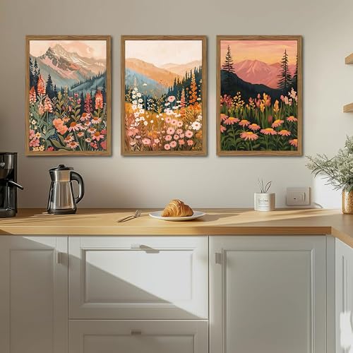 Boho Colorful Landscape Wall Art Set of 3 (3 Count)
