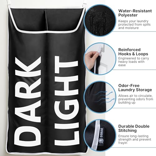 Hanging Laundry Hamper Bag XL 40x22"