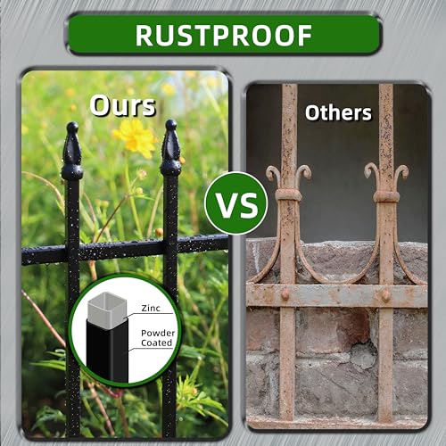 Decorative Metal Garden Fence 24" x 10' (20 Sq Ft)