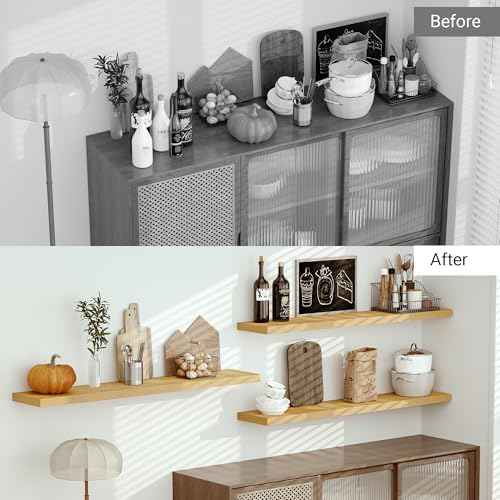 Deep Floating Shelves 55x10” Set of 1