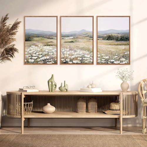 Framed Wildflower Field Scene