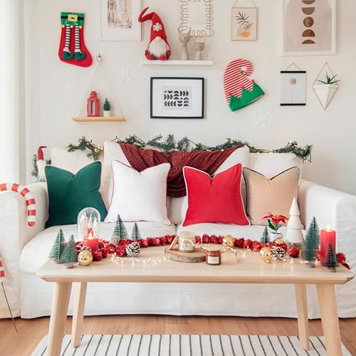 Christmas Decorative Throw Pillow Covers Cushion Cases (4 Count)