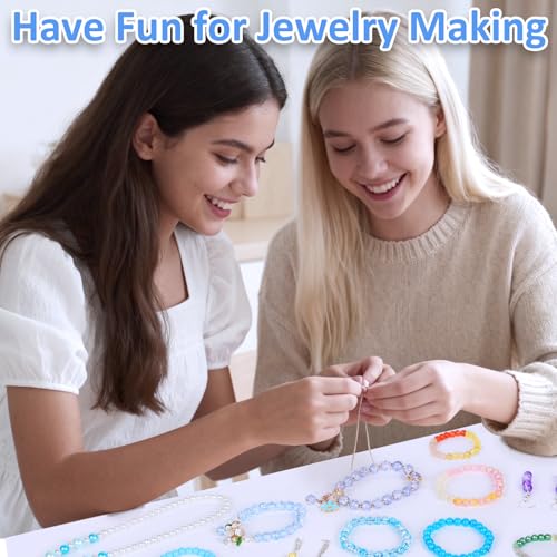 About 1200PCS 6mm Glass Beads Bracelet Making Kit (1200 Count)