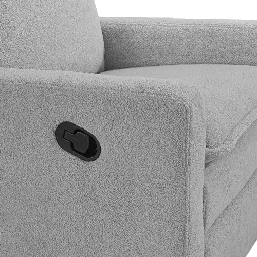 Uptown Upholstered Glider Recliner Rocking Chair 360° Swivel for Nursery and Living Room