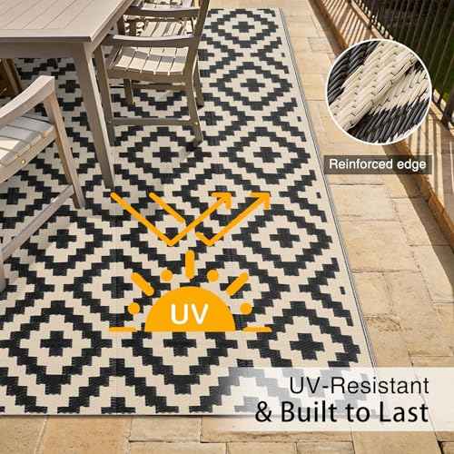 Outdoor Rug 5x8 ft Waterproof Reversible Mat