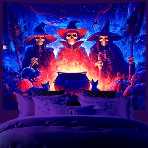 UV Reactive Halloween Tapestry