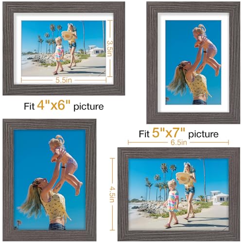 5x7 Picture Frames Set of 9 for Wall & Tabletop Display (9 Count)