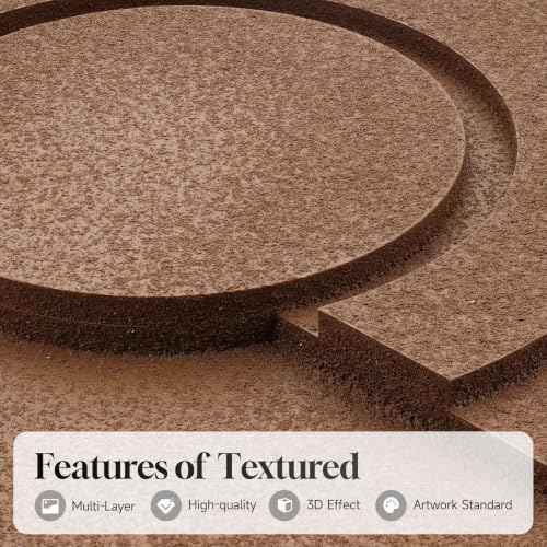 Large 3D Textured Framed Neutral Abstract Wall Art for Living Room (3 Count)