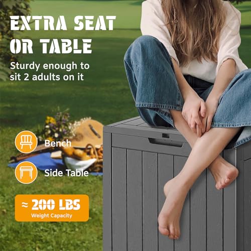 32 Gal Outdoor Storage Box Waterproof Lockable