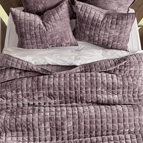 Channel Box Stitch Velvet Quilt Set