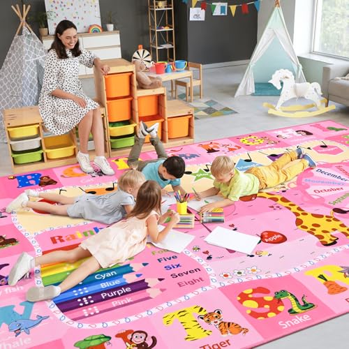 BENRON 7x10 Playroom Rug for Kids Washable