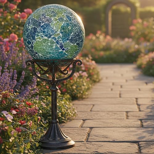 Sunnydaze 10" Mosaic Glass Gazing Ball for Garden