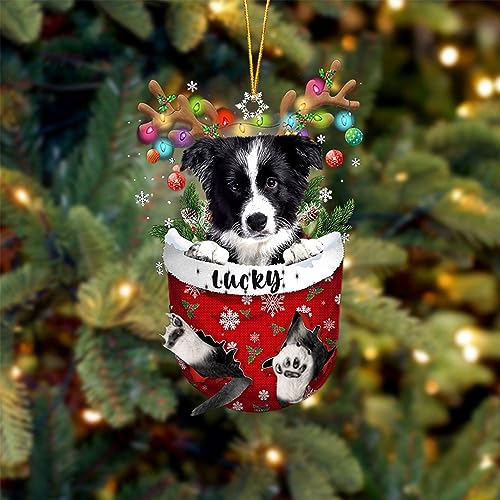 Border Collie Dog Christmas Ornament