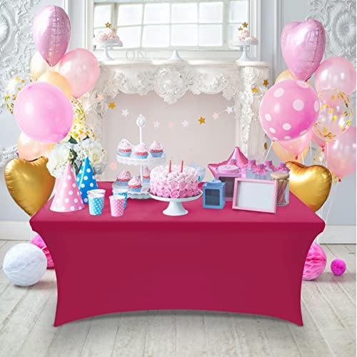 Spandex Table Cloth 2 Pack [6FT (2 Count)