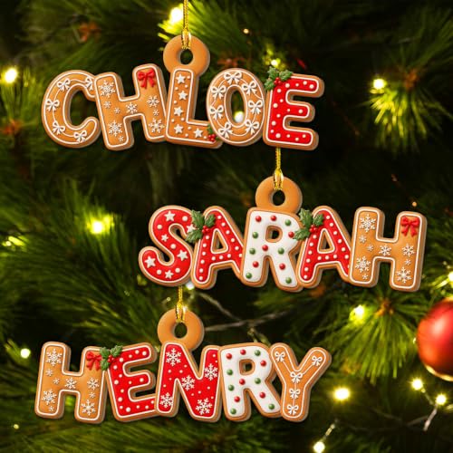 Custom Gingerbread Letter Acrylic Ornament