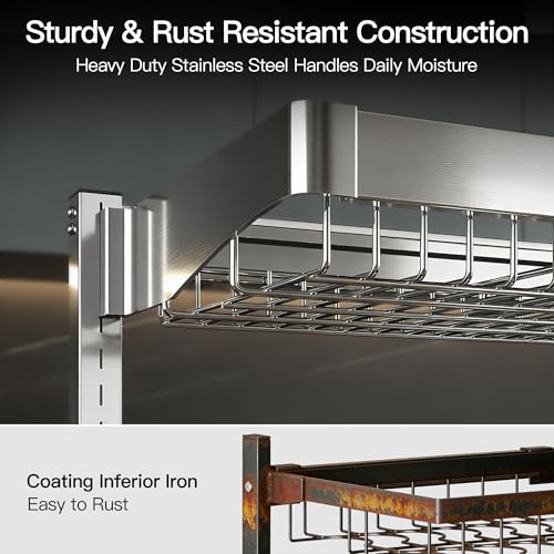 3 Tier Extra Large Stainless Steel Over The Sink Dish Drying Rack