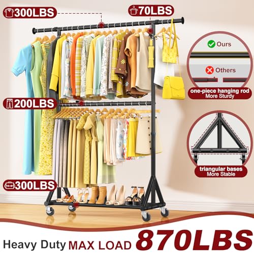 Heavy Duty Clothes Rack Load 760 LBS
