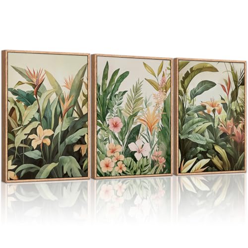 Boho Tropical Leaves Wall Art