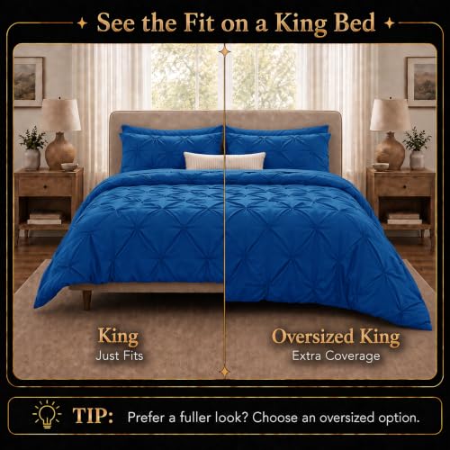 King Comforter Set Classic Blue