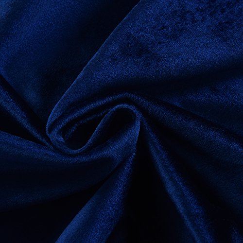 Set of 2 Heavy Velvet Flannel Blackout Window Curtains Drapes with Top Grommet Draperies Eyelet 52 Inches Wide by 120 Inches Long