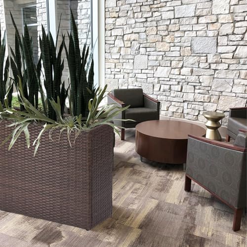 Large Rectangular Planter for Outdoor Rattan Block Box 32x11x24''