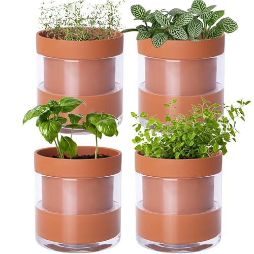 4 Inch Self Watering Planter Pot (4 Count)