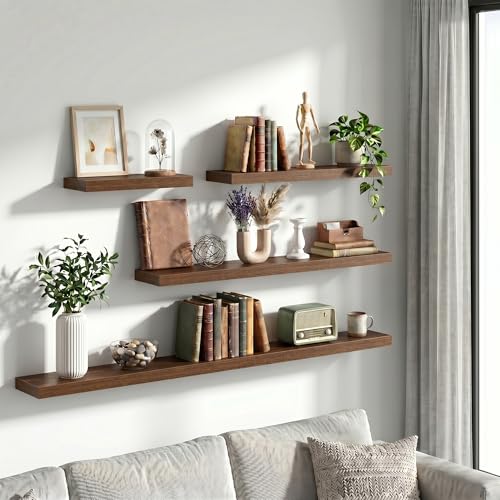 24 Inch Floating Shelves Wall Mounted for Display (2 Count)