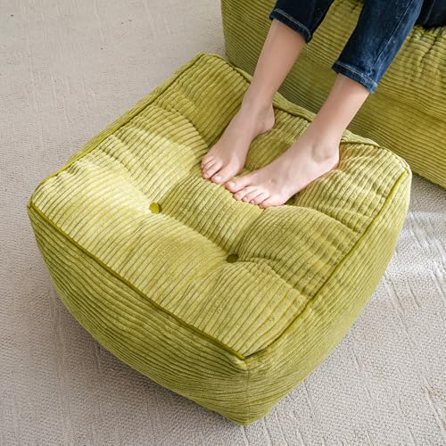 Square Stuffed Pouf Ottoman