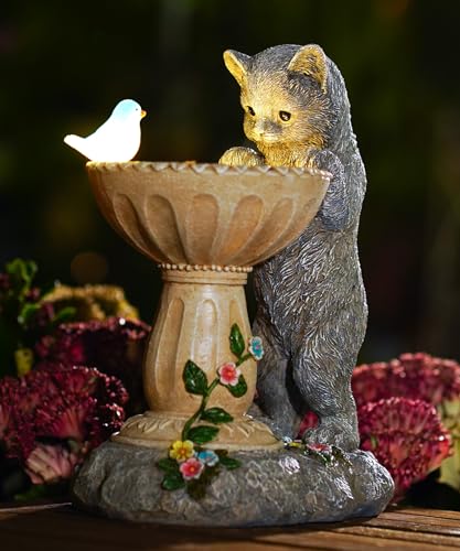 Solar Cat Statues for Garden Decor